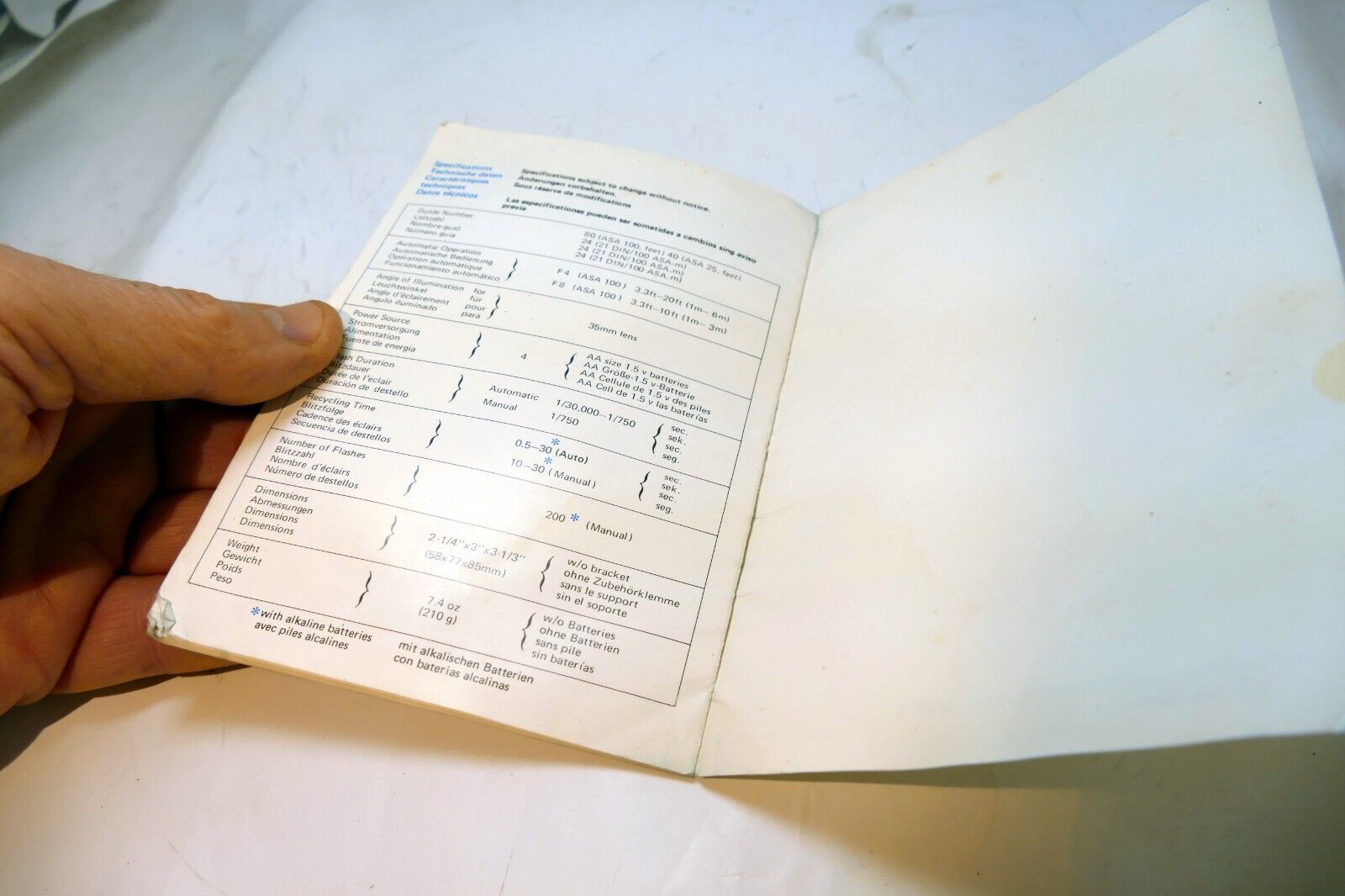 Chinon Auto S-240 Flash INSTRUCTION manual GUIDE English EN