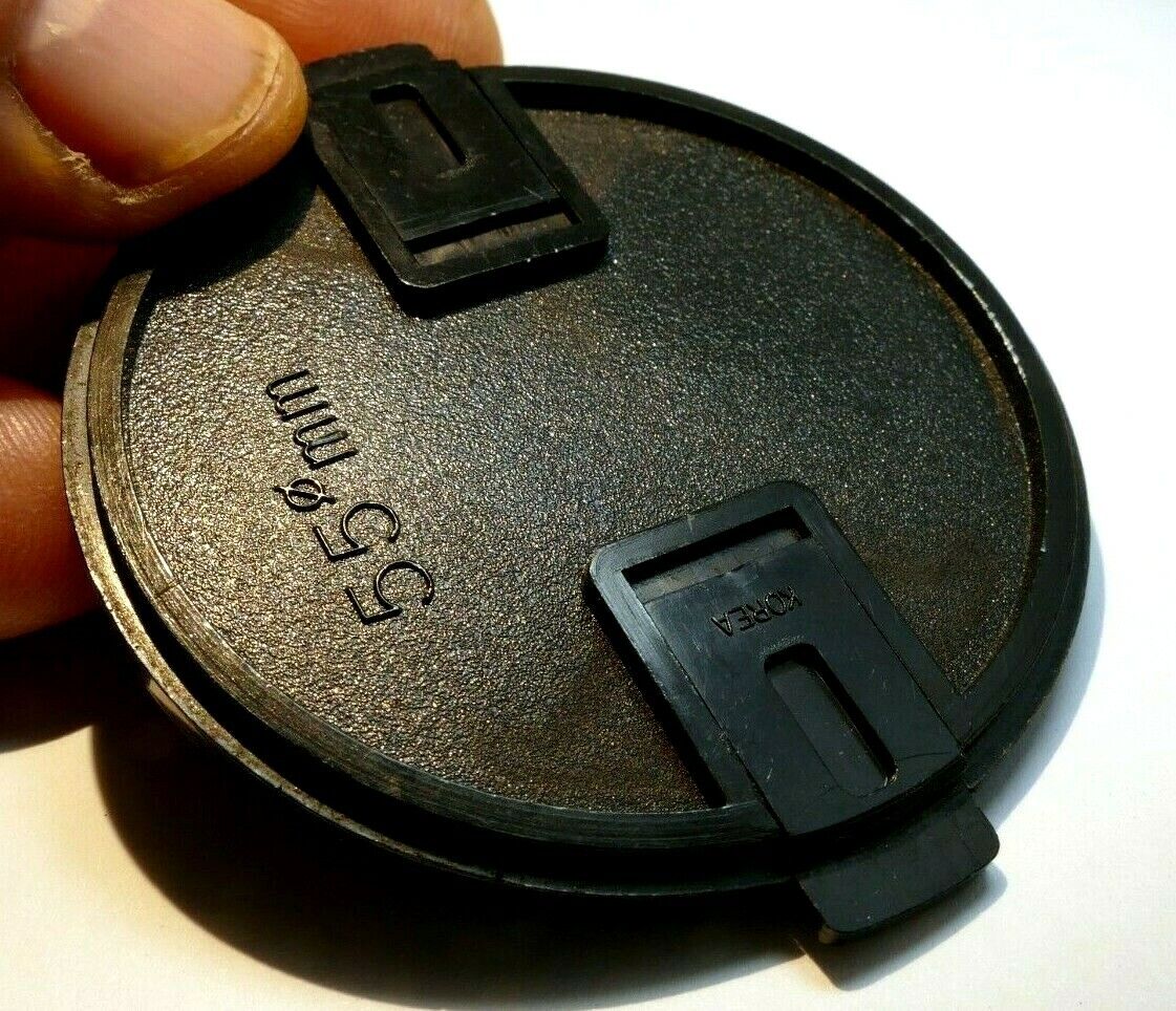 Plastic 55mm Lens front Cap vintage black  for f1.7 f1.8