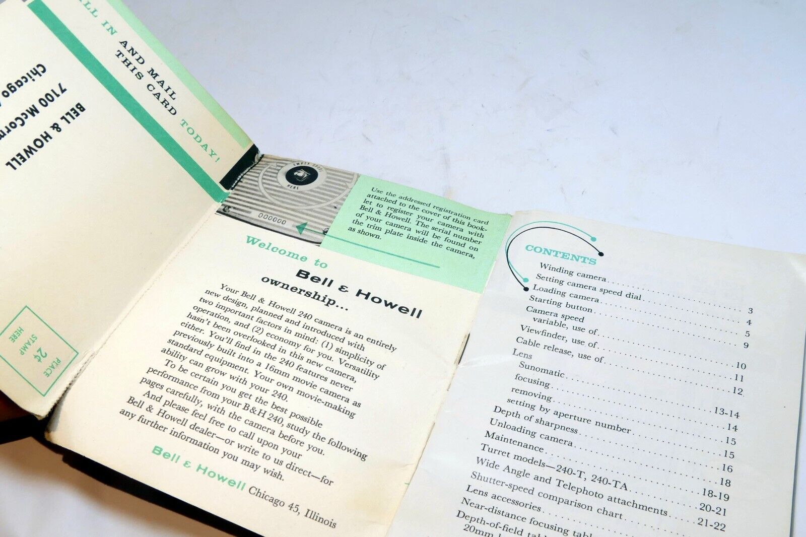 Bell & Howell 240 16mm Owner's manual  Instruction Guide E English