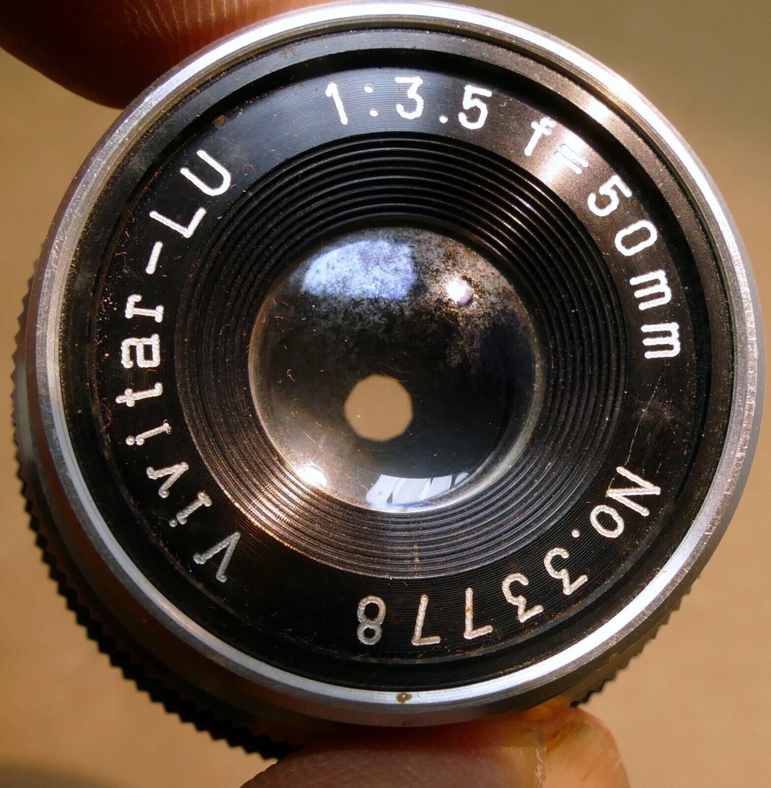 Vivitar LU 50mm f3.5 enlarger lens  ( with fungus in the front element )