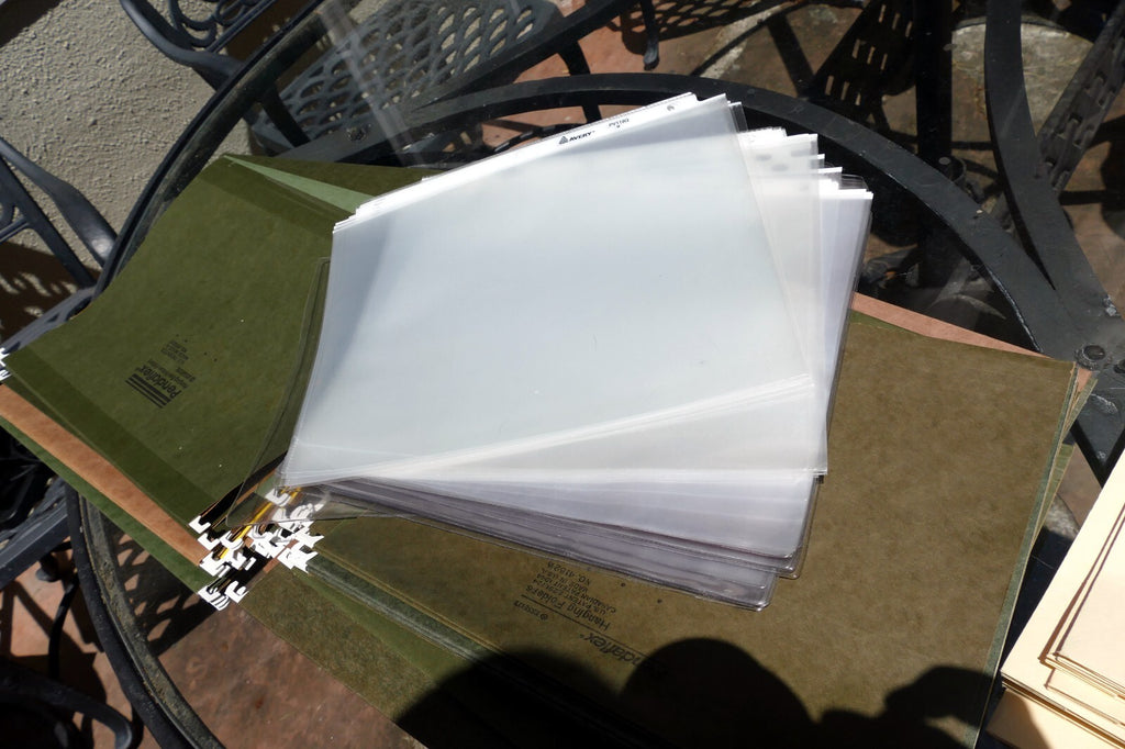 Pentaflex Hanging File Folders Letter Size Lot of 36 & Clear binding envelopes