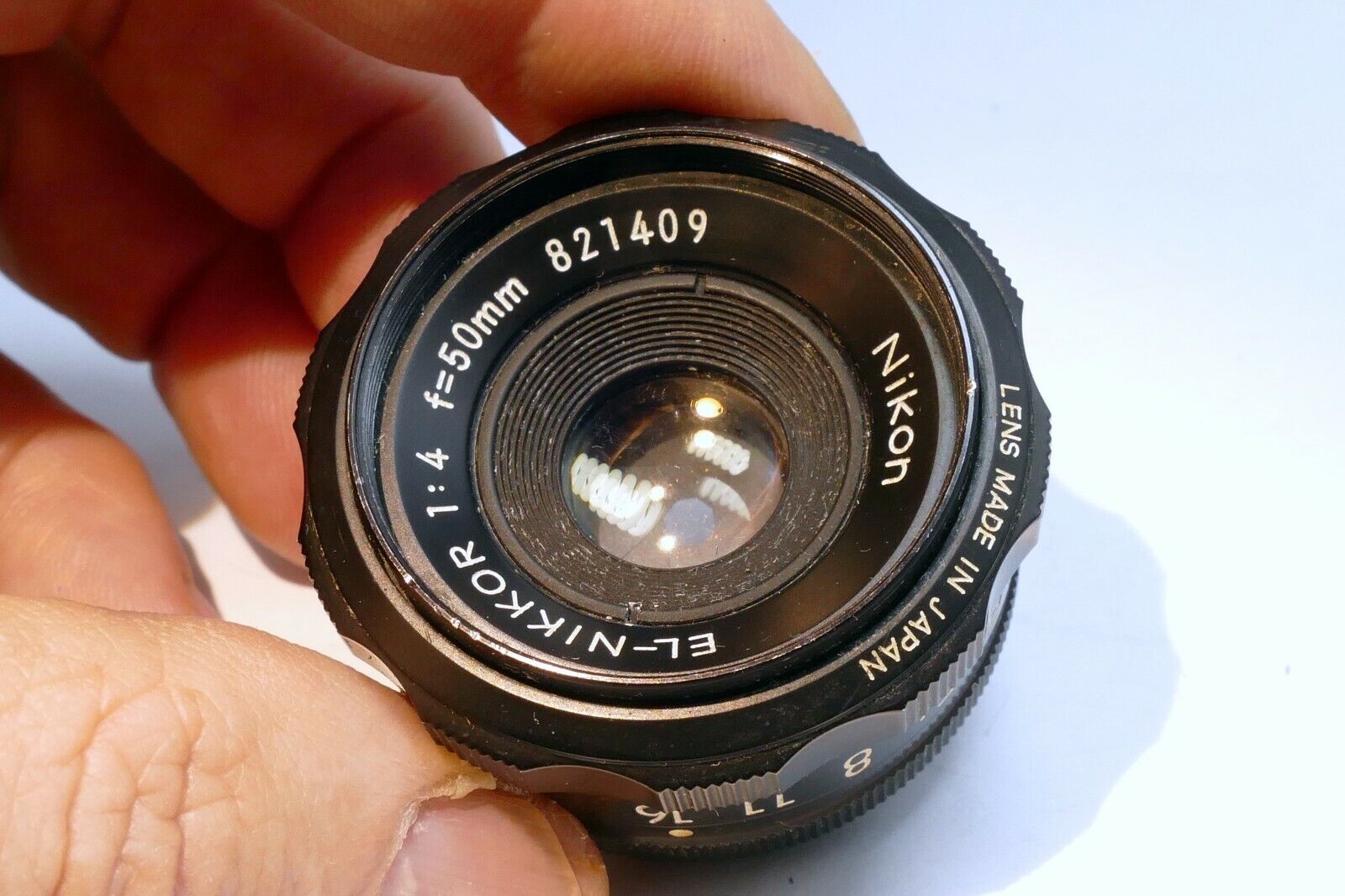 Nikon EL Nikkor 50mm f4 Lens (with haze inside) - AS IS