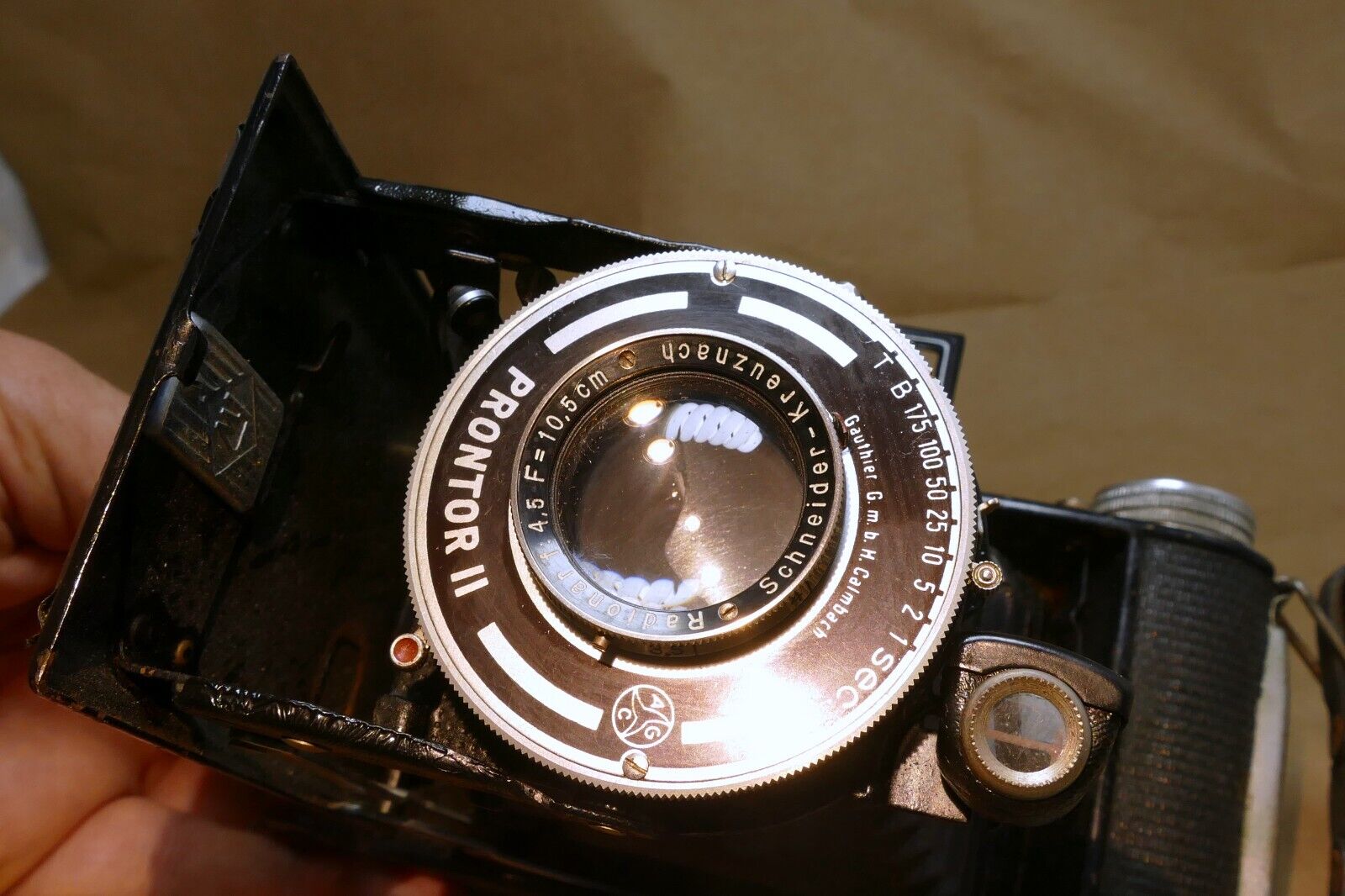 Schneider Kreuznach Radionar 10.5cm F4.5 Folding Camera 120 6X9 - tested works