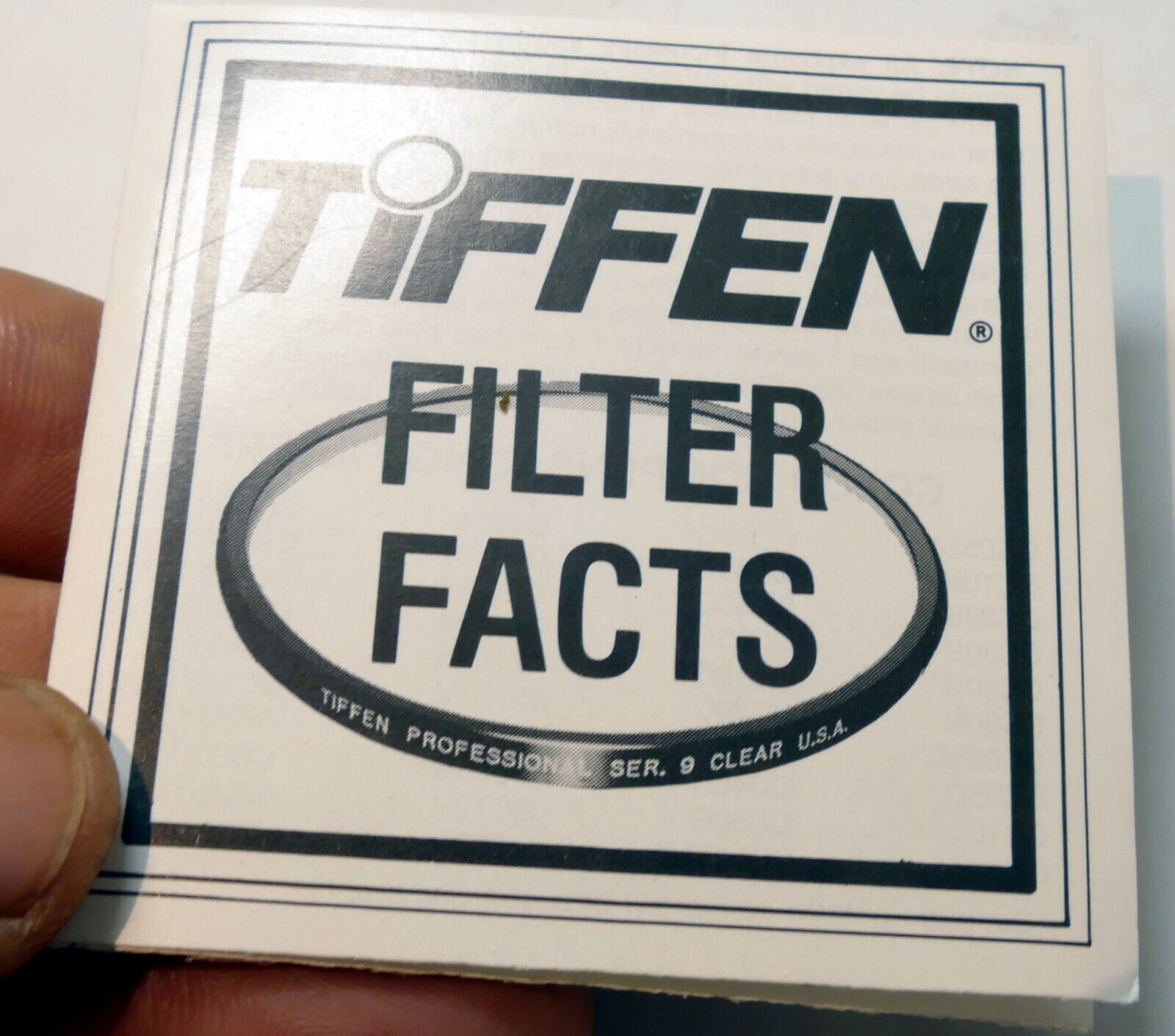 Tiffen Filter Facts Instruction Guide E English lens
