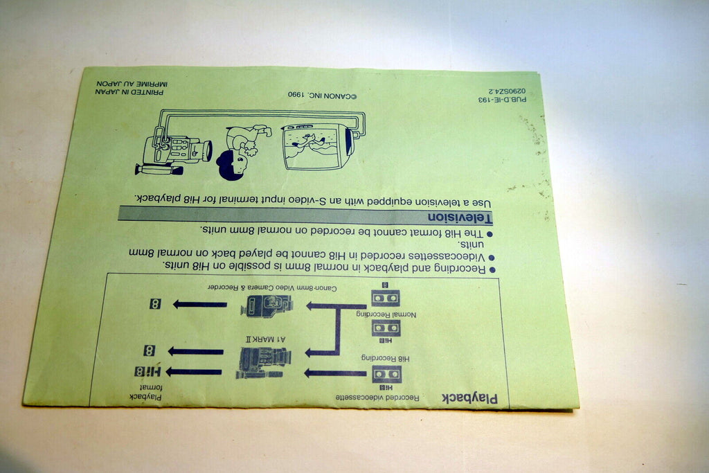 Brochure for Canon A1 Mark II 8mm Hi8 Hi-fi  Video Camcorder