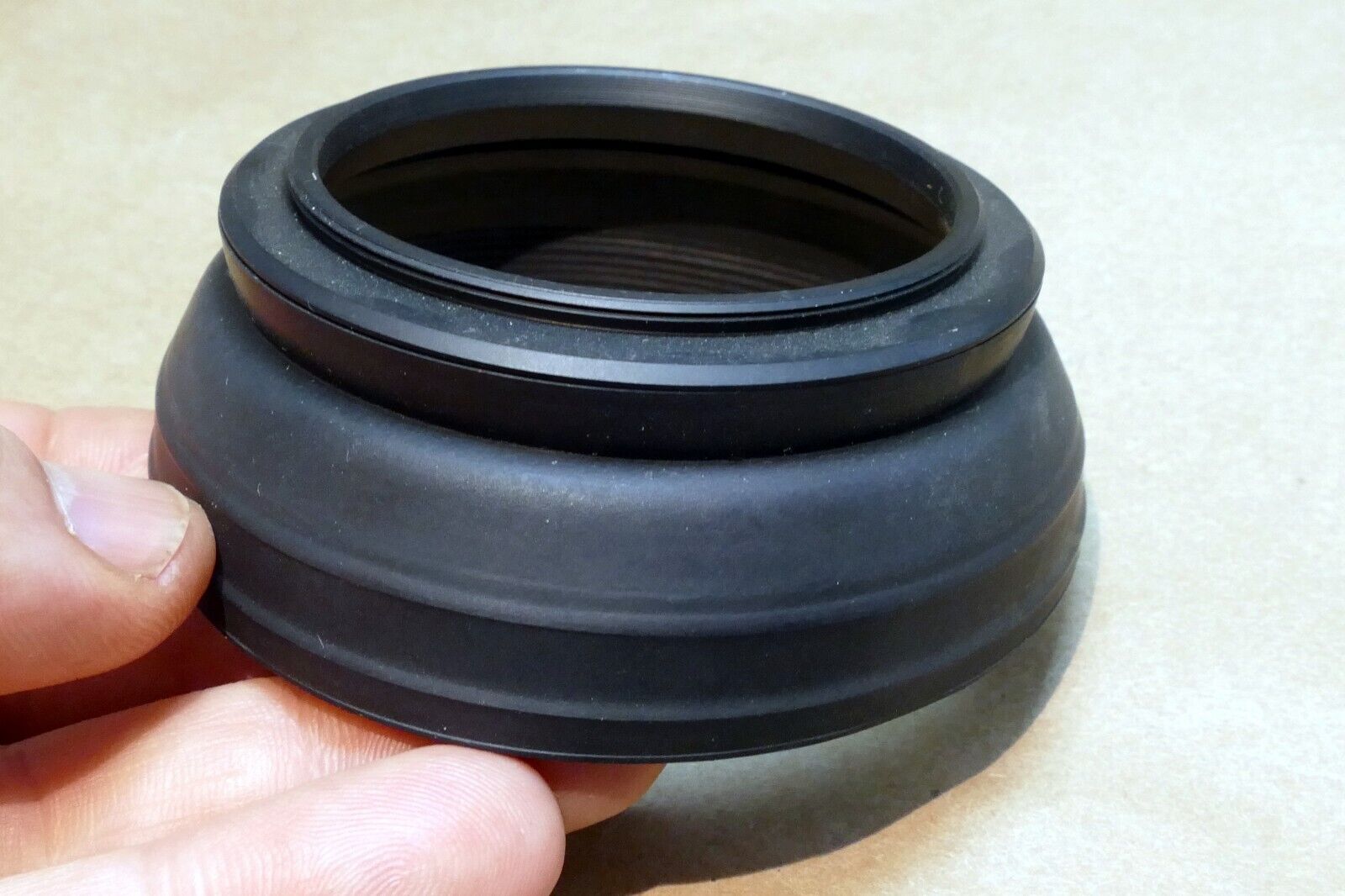 58mm Rubber  Lens Hood Shade made in Japan vintage