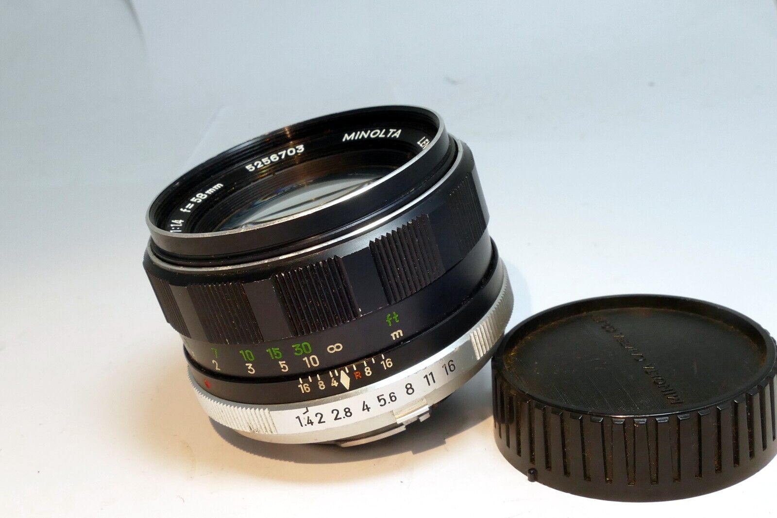 Minolta  58mm f1.4 Lens manual focus MC Rokkor-PF  w/ fungus AS IS PARTS