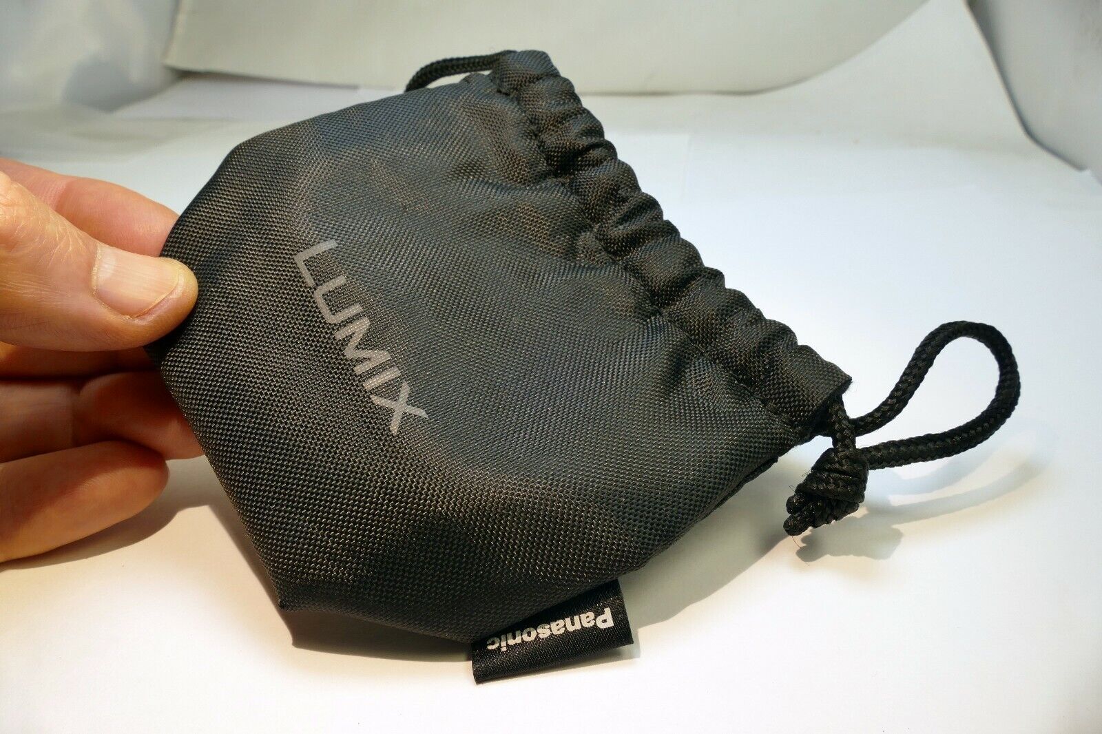 Panasonic Lumix Lens Pouch Drawstring Bag 4x4" for M4/3 14-42mm f3.5-5.6 12.5mm