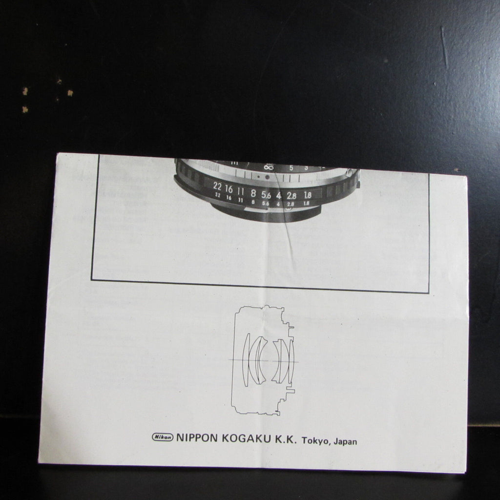 Used Nikon Series E 50mm f/1.8 Ai-s Lens User Guide  Manual O401823