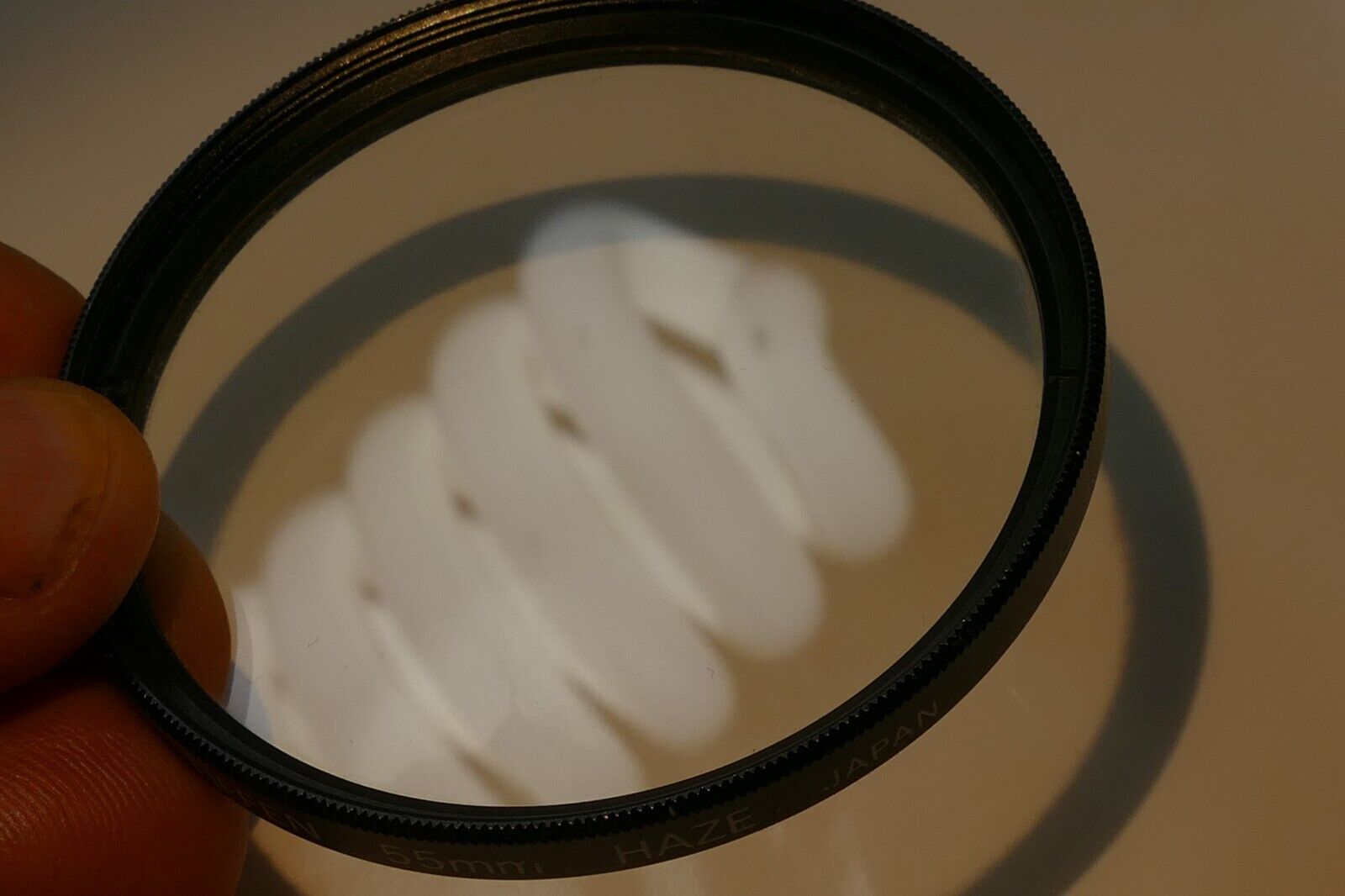 55mm HAZE TIFFEN warming OPTICAL GLASS  Filter UV Made in  Japan