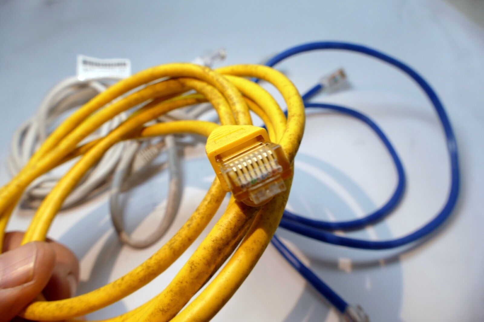 CAT5 Ethernet Patch Cable RJ-45 Internet Cord pack of 4 lot  4-6 feet long