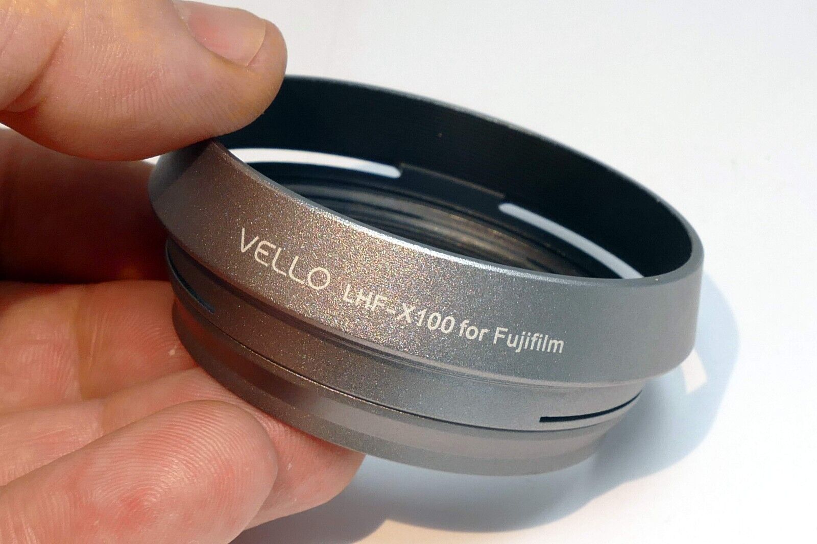 Vello LH-X100 for  Fujifilm Hood  Fuji FinePix X100 camera ( Gray / Silver )