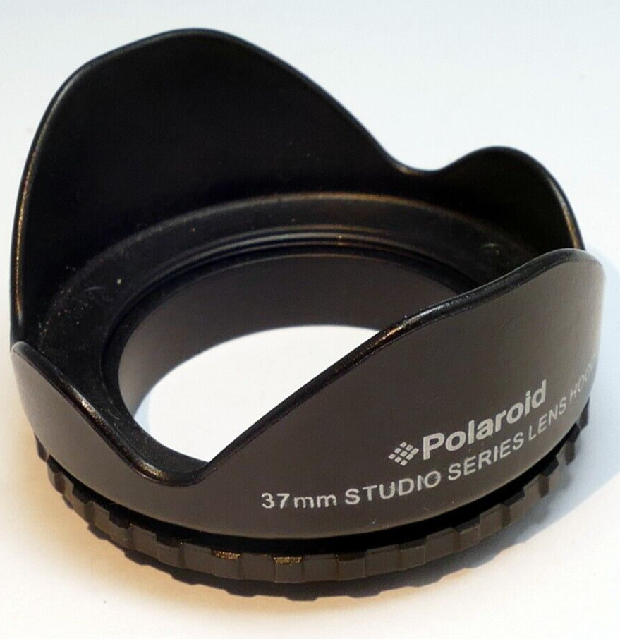 Polaroid 37mm Lens Hood Shade Threaded screw in  plastic tulip petal shape