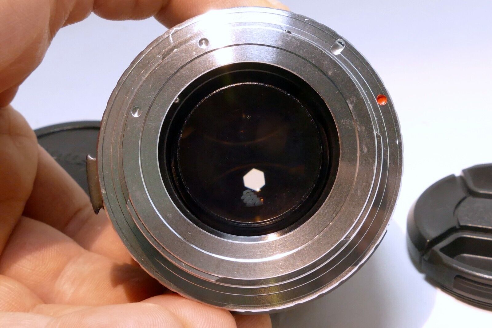 Rikenon 55mm f1.4 prime Manual lens adapted to Canon EOS EF camera T7i T8i