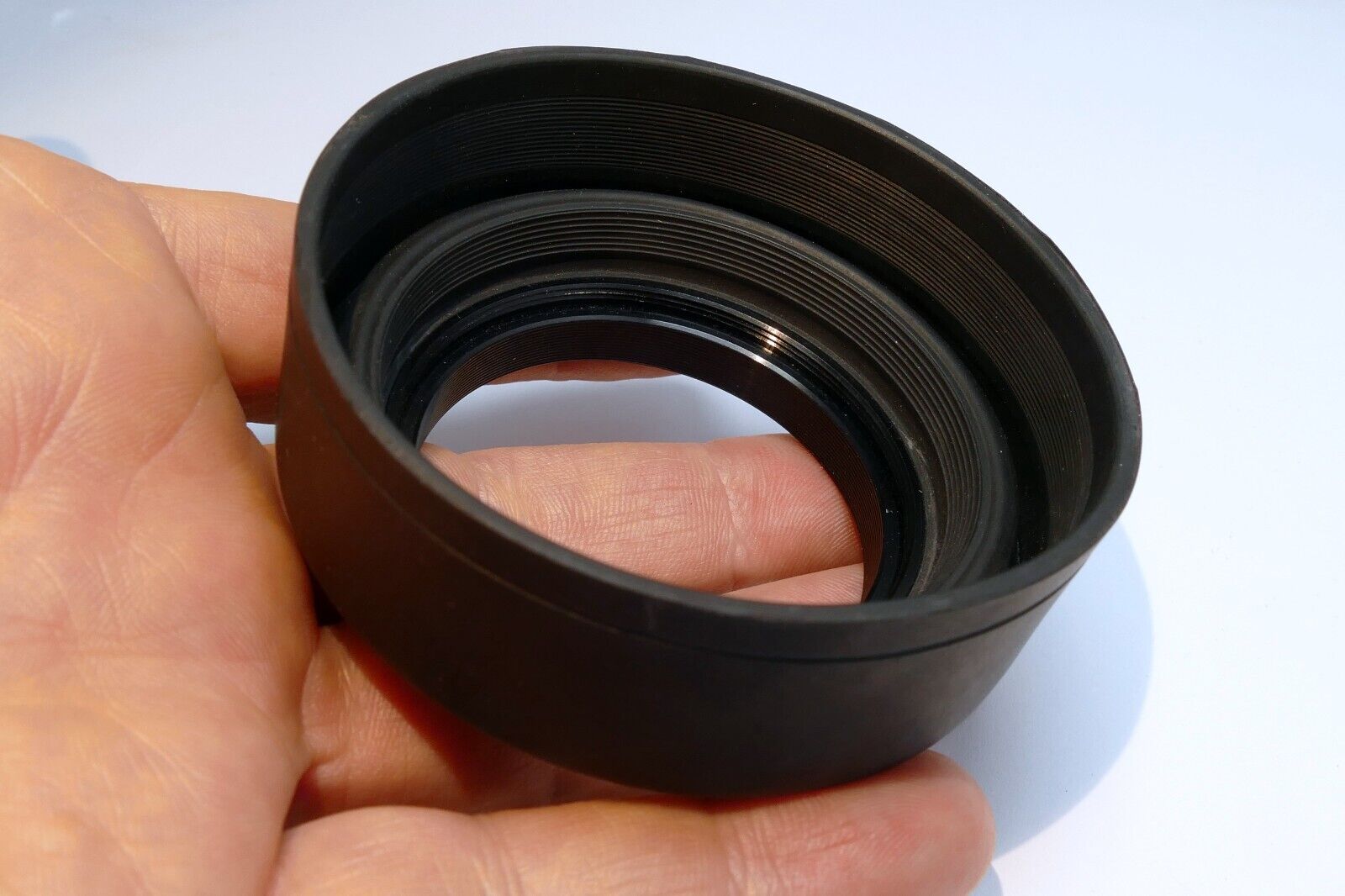 52mm Rubber Lens Hood Shade collapsible 3-way wide angle and telephoto