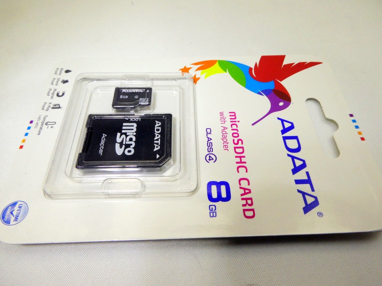 ADATA Micro 8GB SDHC Card with SD adapter AUSDH8GCL4-RA1 memory card camera Sony