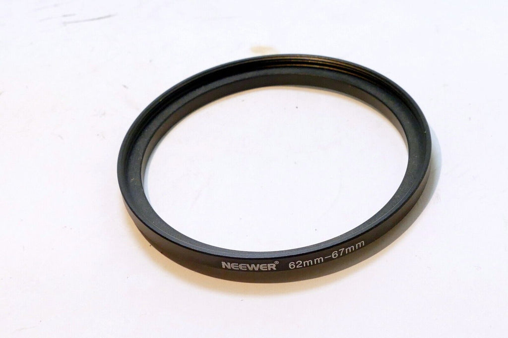 62mm to 67mm Step - Up ring metal threaded for lens filter