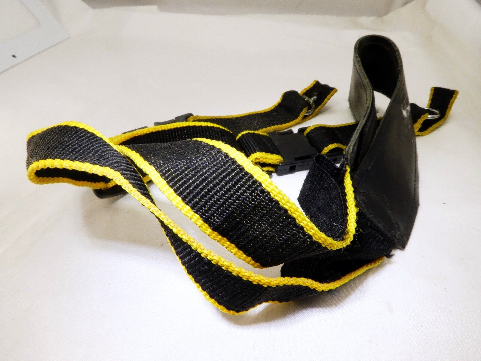 Camera Strap Yellow Black Leather 1.5"  Wide FE FE2 FM2n quick release