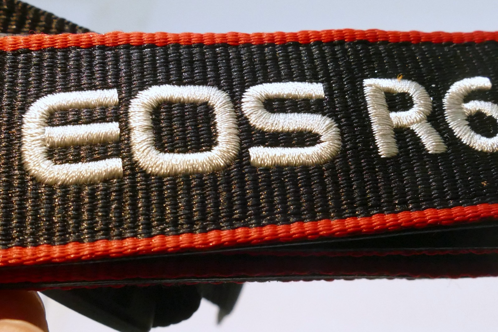 Canon EOS R6 Camera Neck Shoulder Strap Canvas Black/Red - Genuine OEM