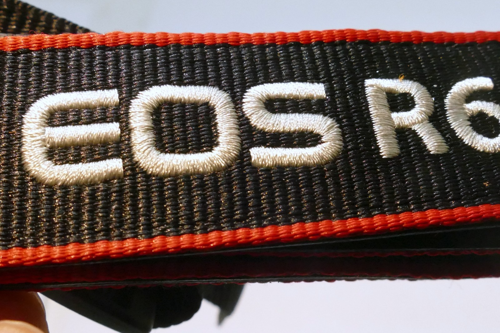 Canon EOS R6 Camera Neck Shoulder Strap Canvas Black/Red - Genuine OEM