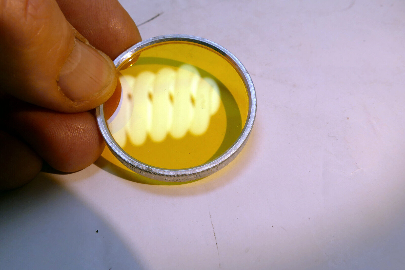 ARGUS Yellow 2 Filter series 6 VI made in USA LY Optical Glass 41mm