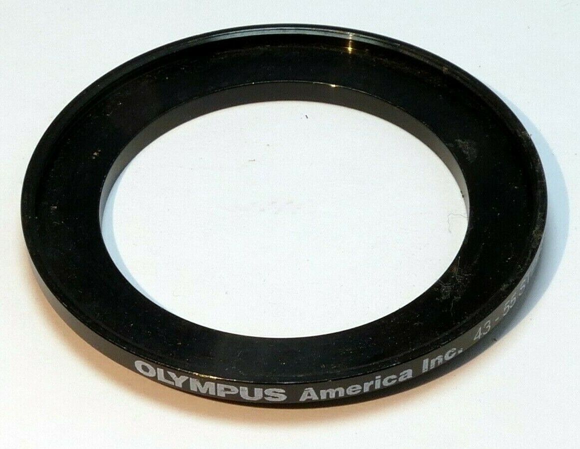 Olympus 43mm to 55mm Step-up ring Metal adapter double threaded
