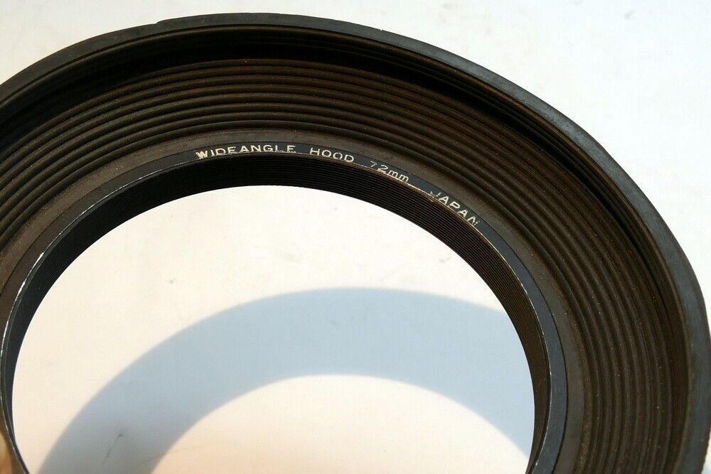 72mm Rubber Lens Hood Shade single threaded wide angle