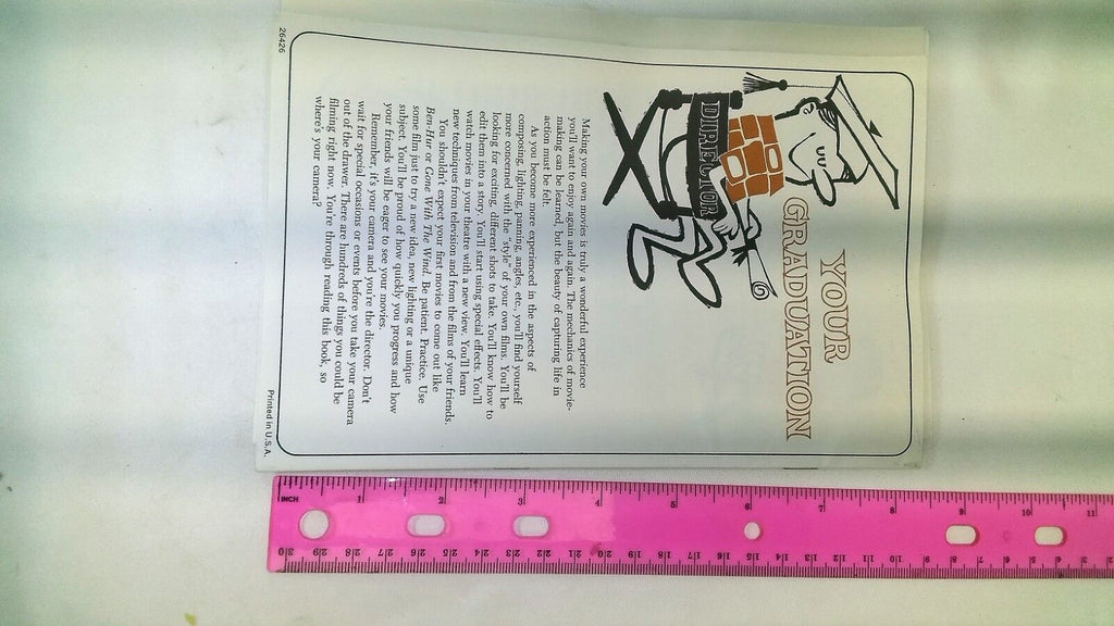 Bell & Howell Super 8 Camera Guide Book English composition background angles