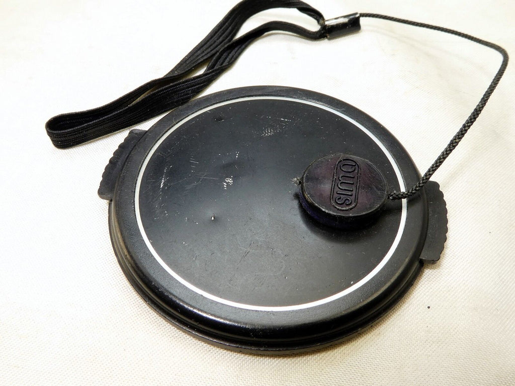58mm Lens Front Cap w/ Keeper String  Black made in Japan