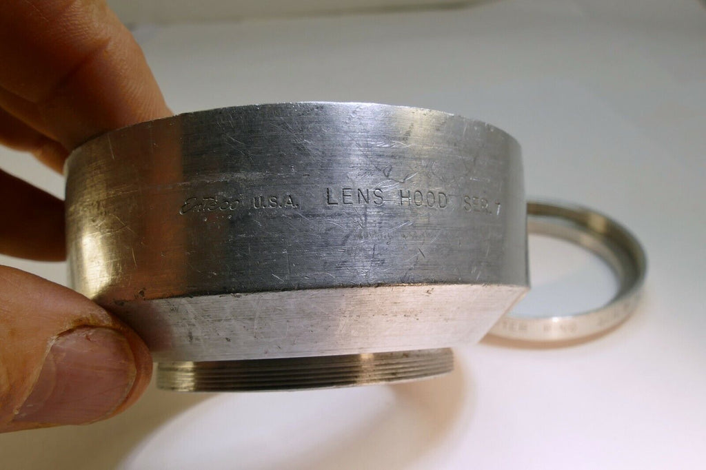 Enteco series 7 VII lens hood shade metal threaded screw in type w/ 49mm adapter