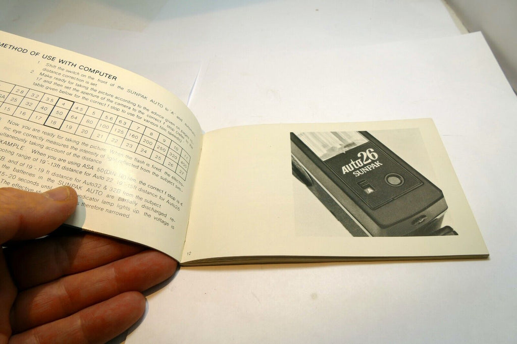 Sunpak Auto 22 26 32 flash Instruction Manual Guide (E) English ES FR