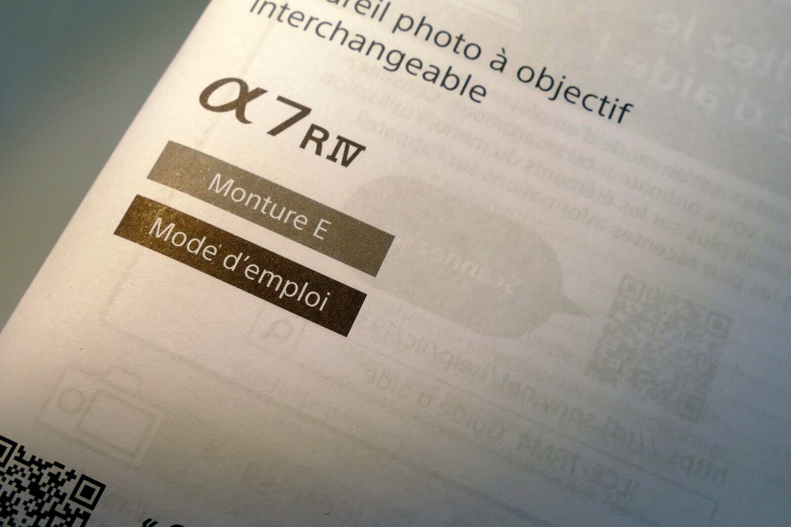Sony Alpha α7R IV Camera ILCE7RM4 guide manual operating French Mode d'emploi