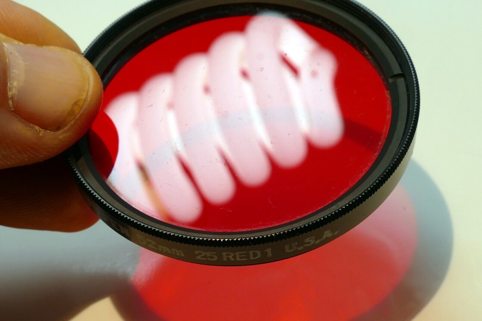Tiffen 52mm 25 RED 1 Filter  Made in USA  Amber