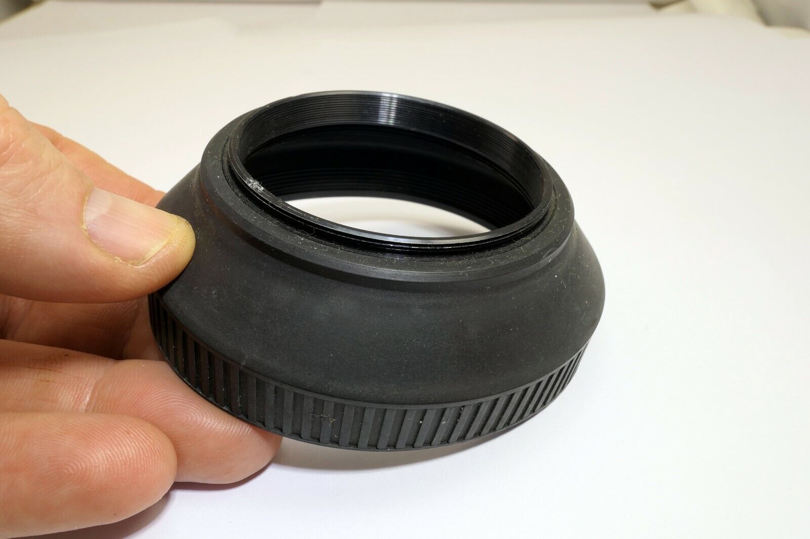 55mm Lens Hood Shade Rubber double threaded telehoto for 85mm 50mm f1.8 f1.7