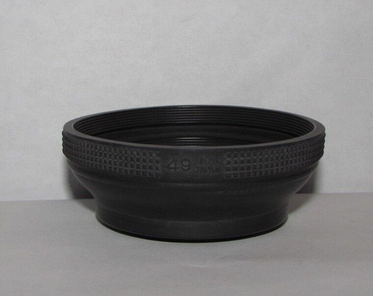 Used 49mm Collapsible Rubber Lens Hood for normal lenses 50mm f1.8
