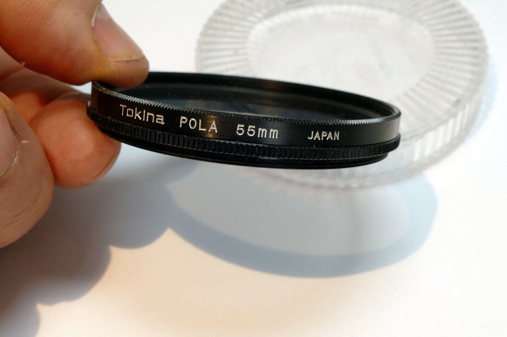 Tokina 55mm Polarizer PL with plastic case made in Japan POLA genuine OEM AT-X