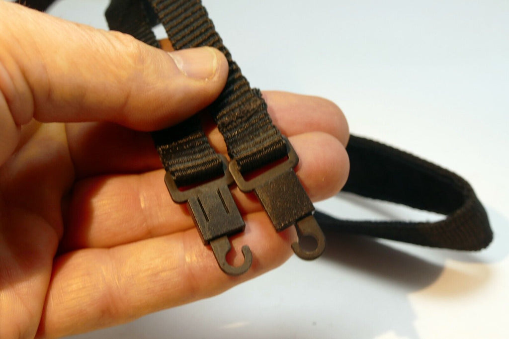 Camera Neck Strap Black snap on type with plastic hooks