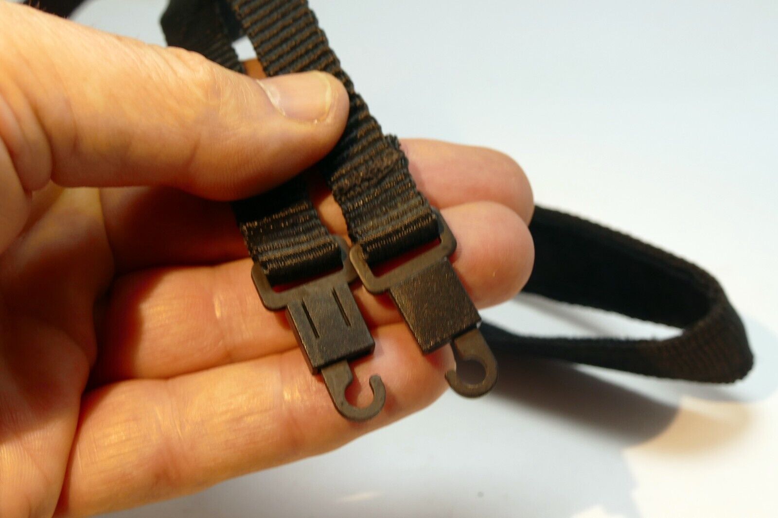 Camera Neck Strap Black snap on type with plastic hooks
