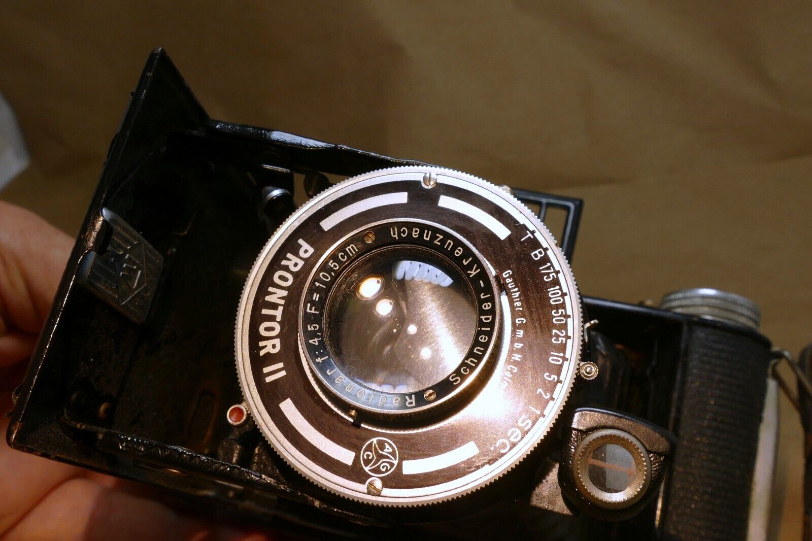 Schneider Kreuznach Radionar 10.5cm F4.5 Folding Camera 120 6X9 - tested works