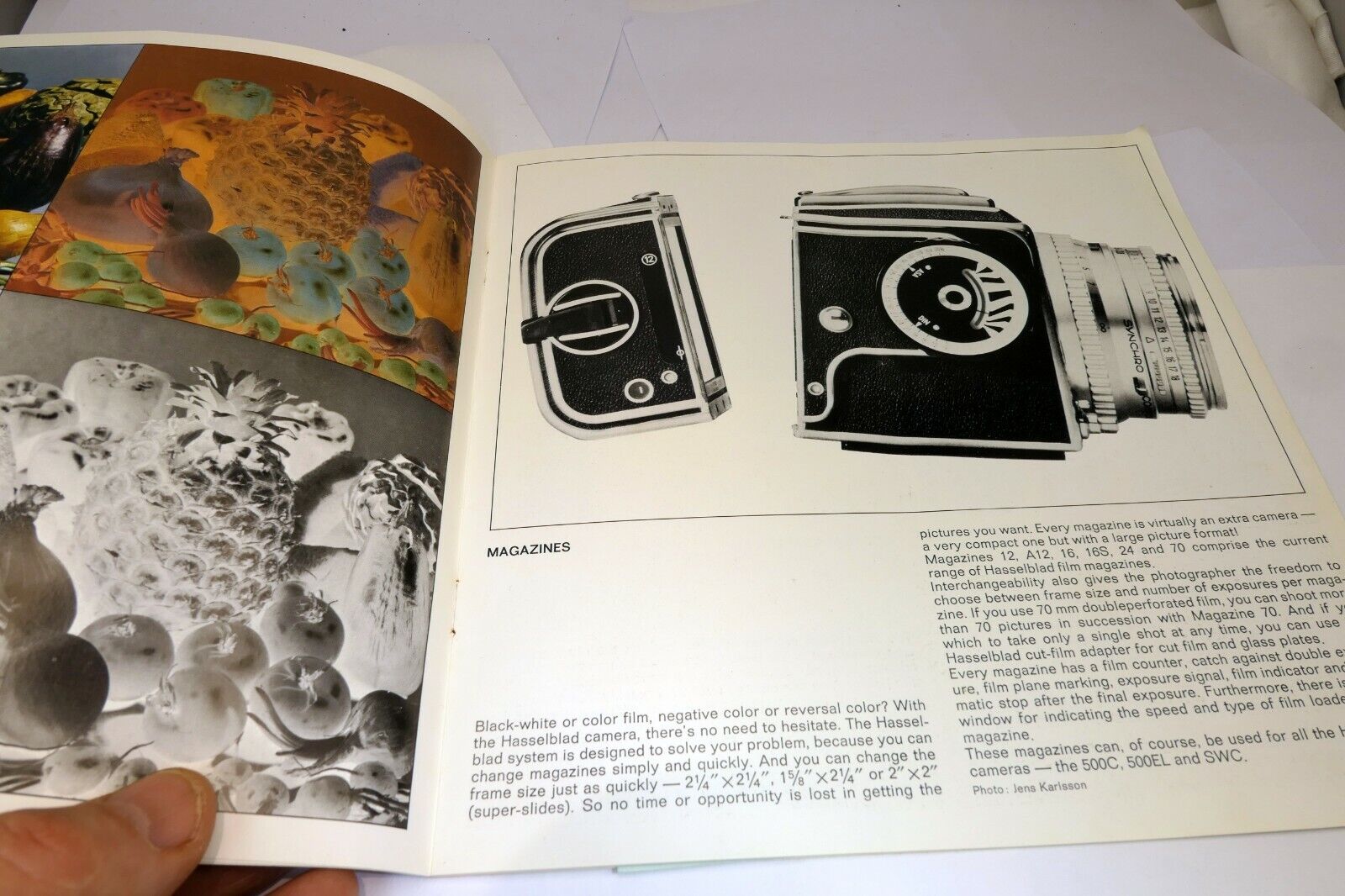 Hasselblad 500C system Guide Brochure cameras lens accessory list