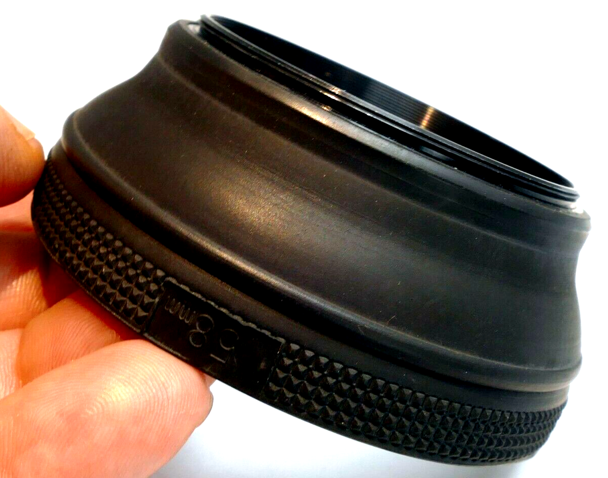 58mm Rubber Hood shade collapsible for telephoto  & normal double threaded Japan