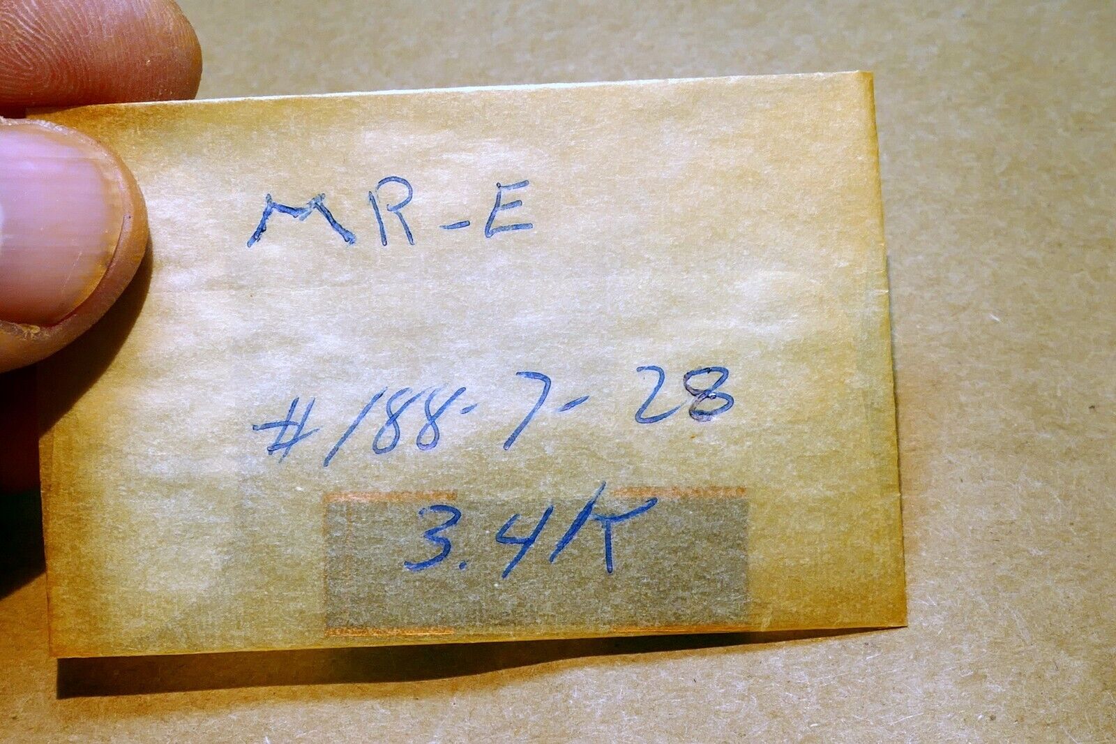 MR-E # 188-7-28 3.4K for  resonance microscope