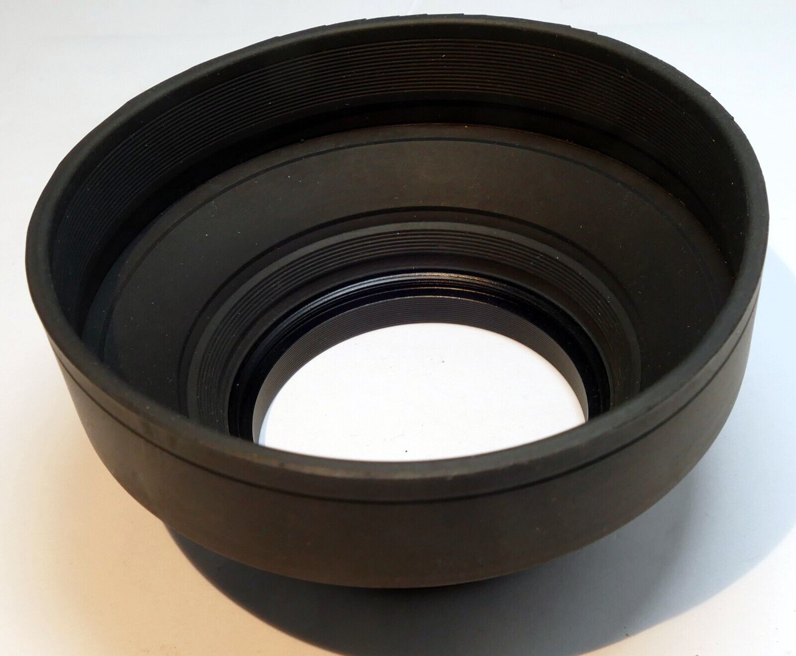 58mm Rubber Lens Hood Shade threaded collapsible - 3-way wide angle - telephoto