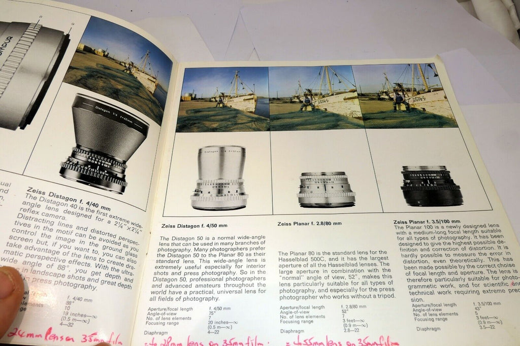 Hasselblad 500C system Guide Brochure cameras lens accessory list