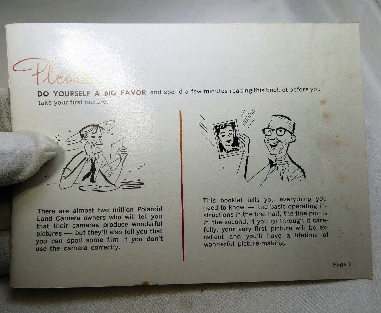 Polaroid Land Camera Guide Instruction manual photography (missing cover page)