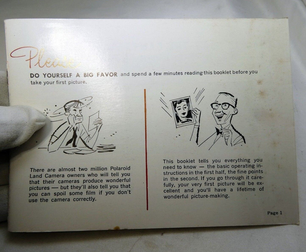 Polaroid Land Camera Guide Instruction manual photography (missing cover page)