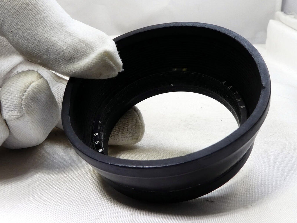 55mm Aetna Rubber Lens Hood Shade double threaded for 50mm f1.8 f2 lenses