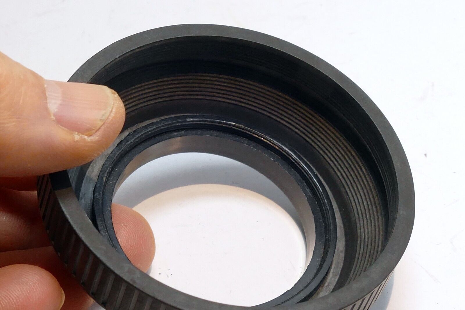52mm Rubber Double Threaded Lens Hood Shade for 28mm f2.8 collapsible