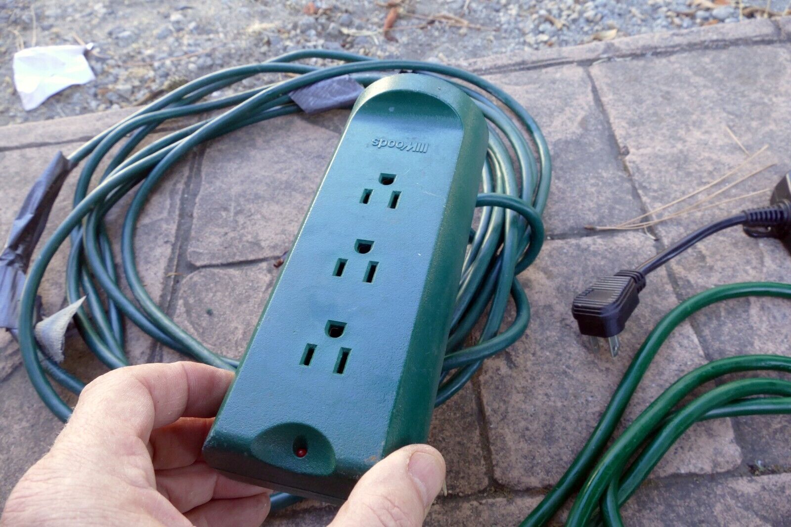 Outdoor Power Strip Stake Timer (Remote Control)  10ft Extension Cord - LOT PACK