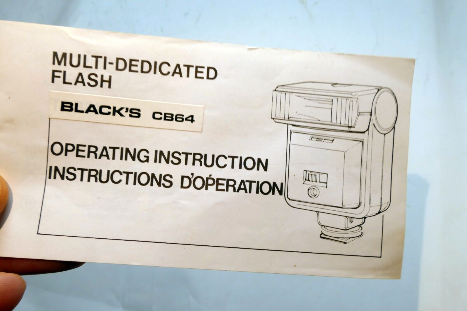 Black's SB64 flash Operating Guide Manual